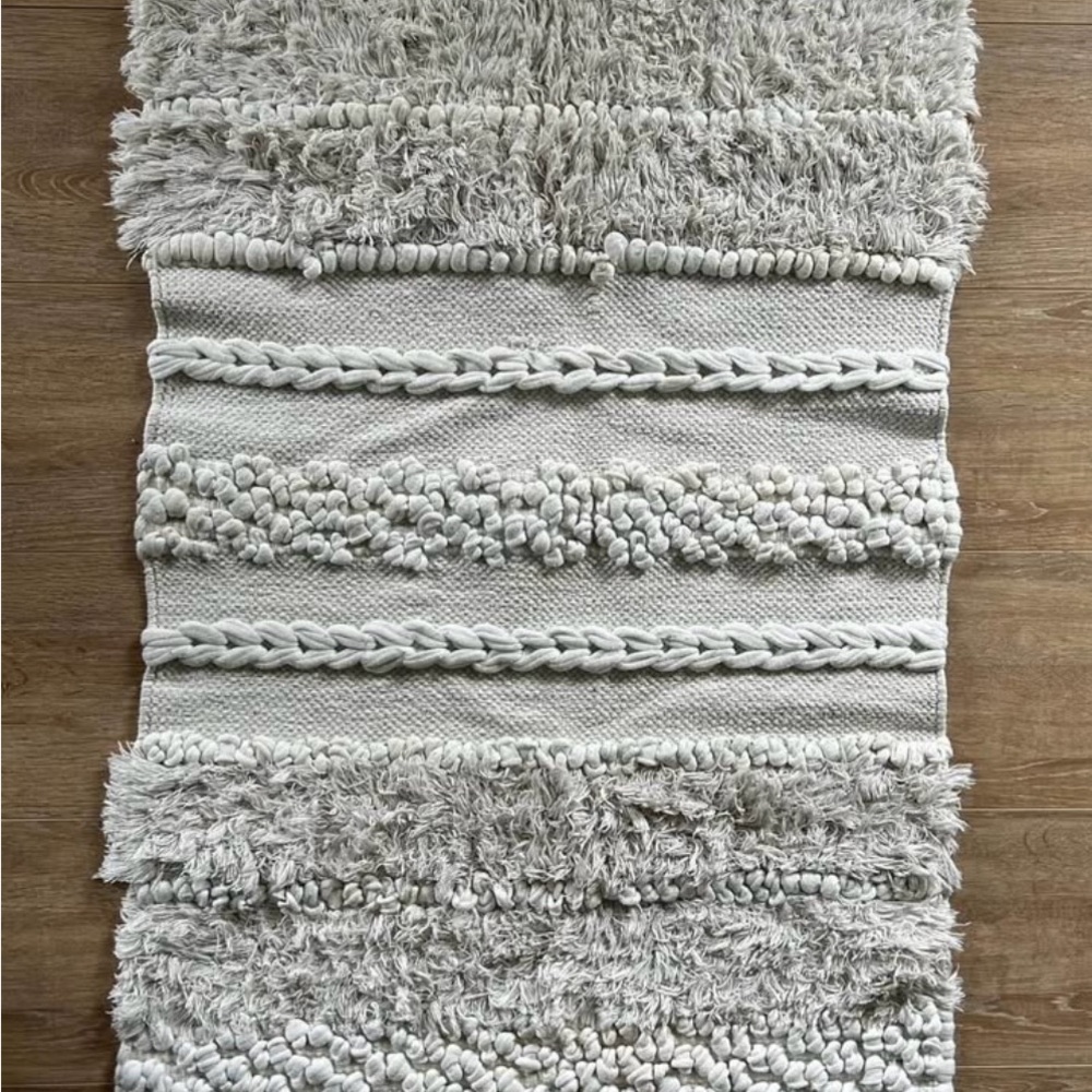 Luxurious cream boho rug